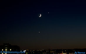 Moon and Venus on September 8, 2013