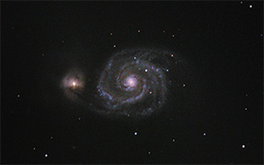 2 Hour Exposure of M51 the Whirlpool Galaxy