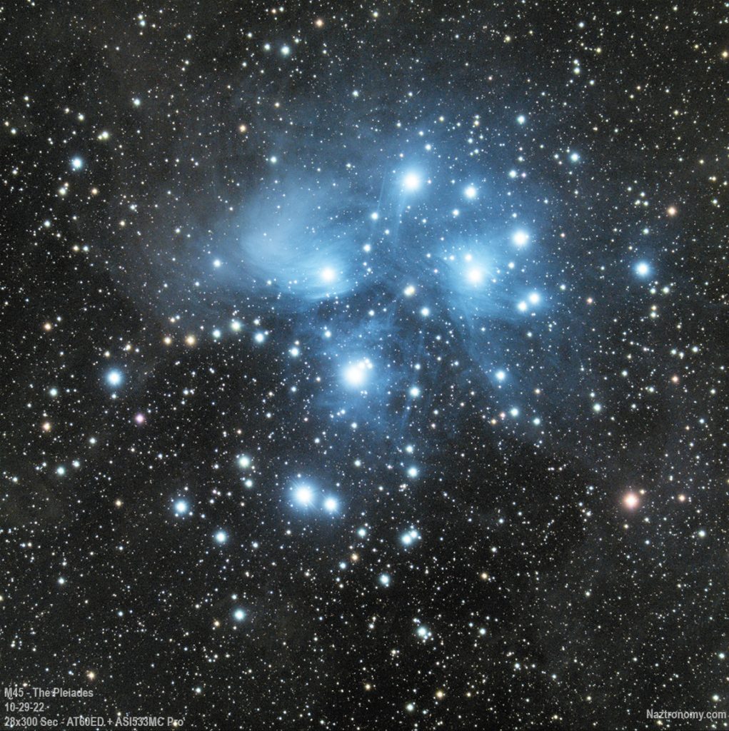 M45 – The Pleiades (10-29-2022)