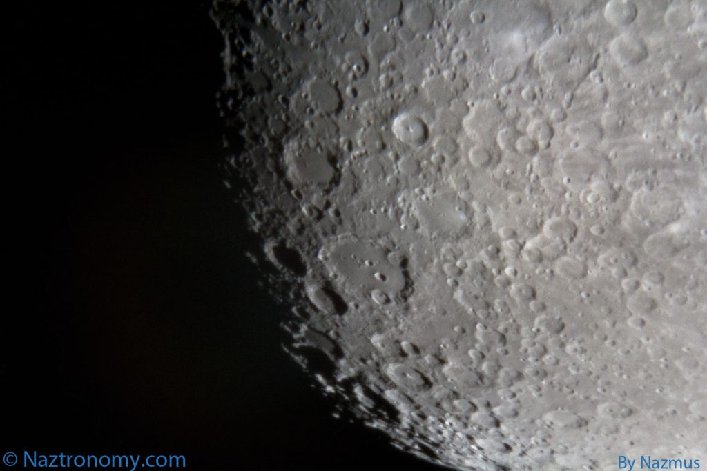Zoomed in Moon Craters
