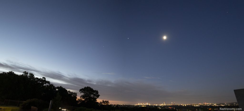 Planets and Moon Over Boston