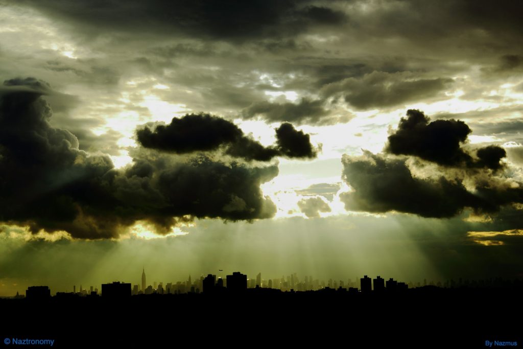 Green Shadowy Clouds NYC