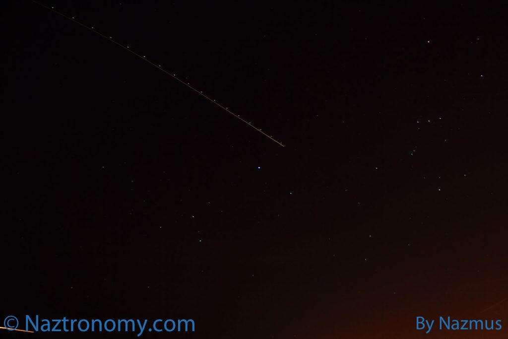 Orion Constellation with Serious and Plane