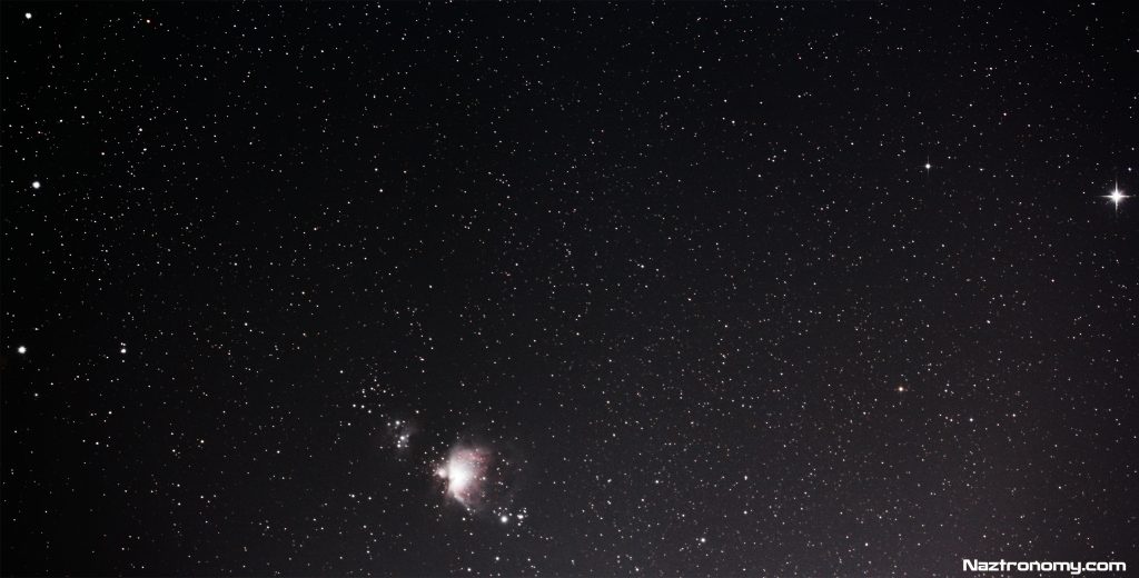 Wide Field Orion  Nebula with Rigel