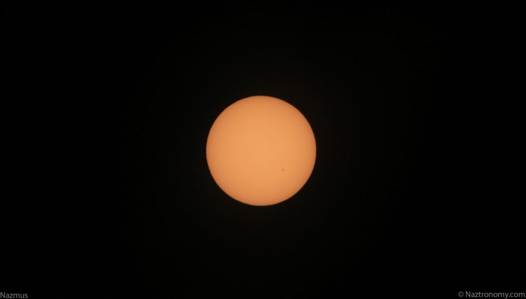 Practice shot of the Sun on Aug 9, 2017