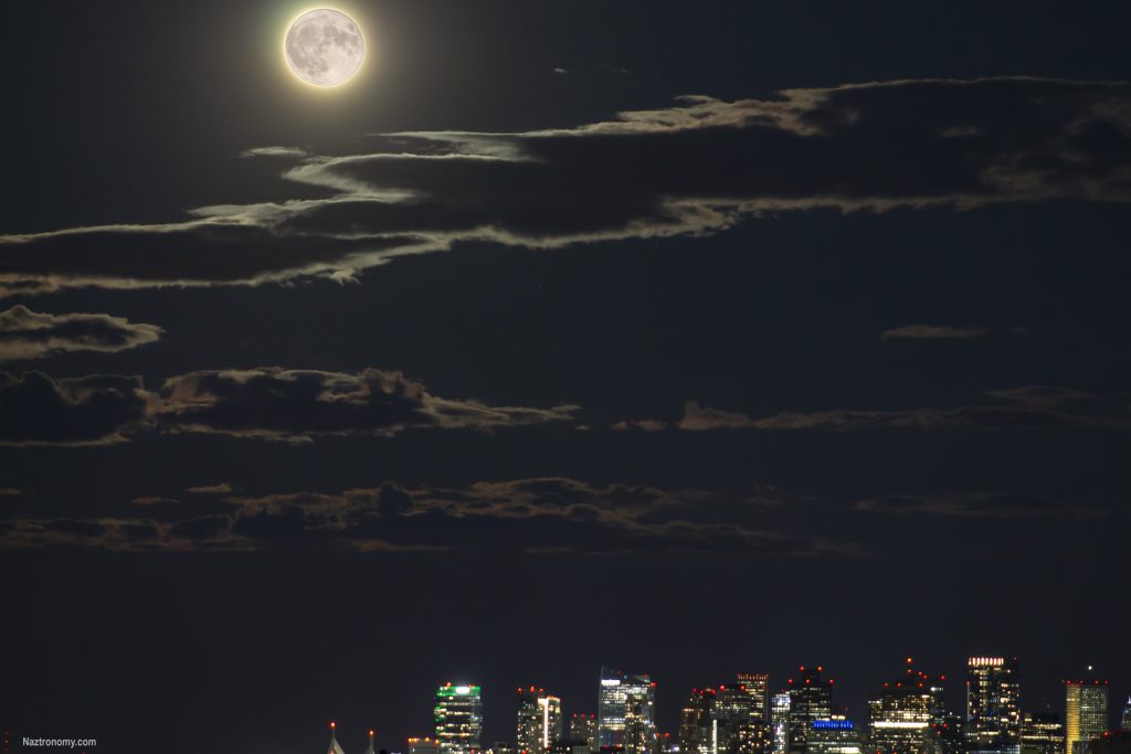 Supermoon over Boston