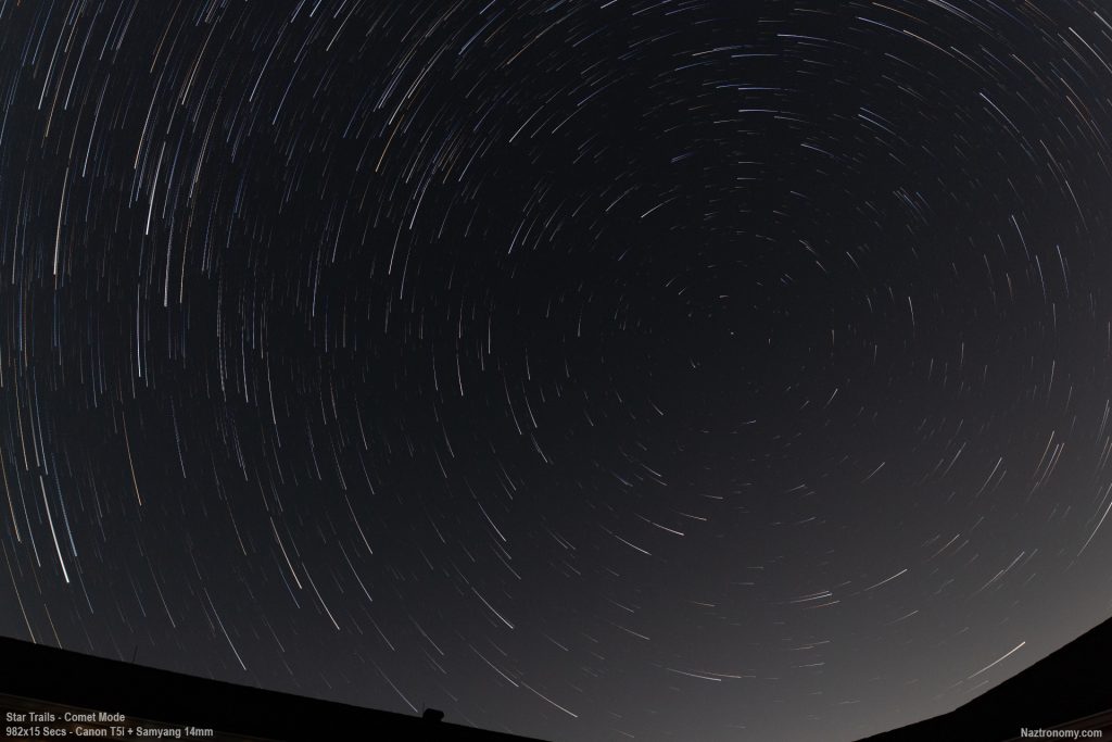 Star Trails in Comet Mode Sept 2023