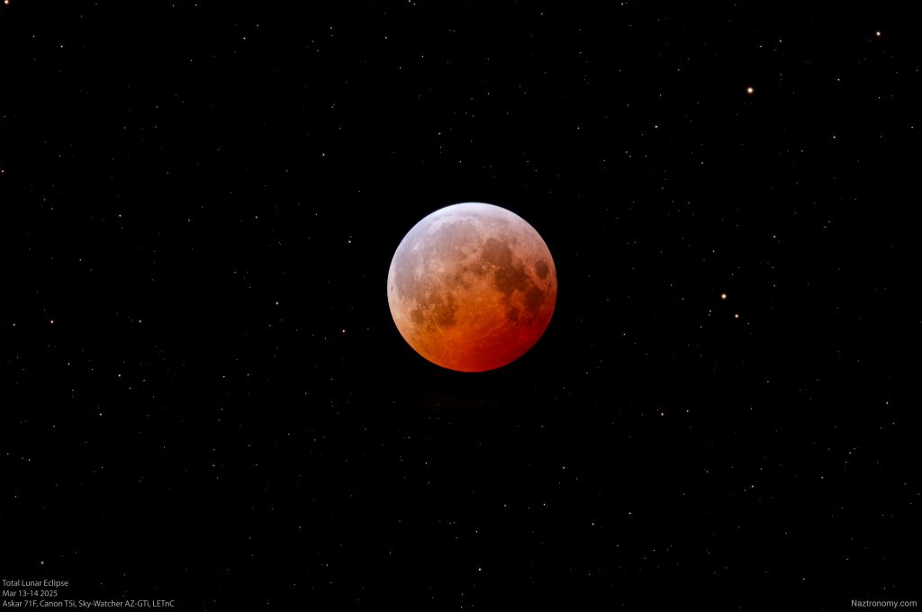 Blood Moon in a Sea of Stars (Mar 14, 2025)