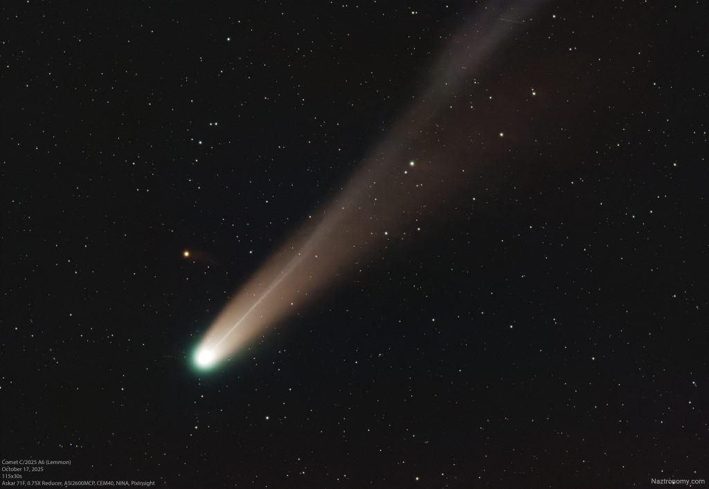 Comet C/2025 A6 (Lemmon) On Oct 17, 2025