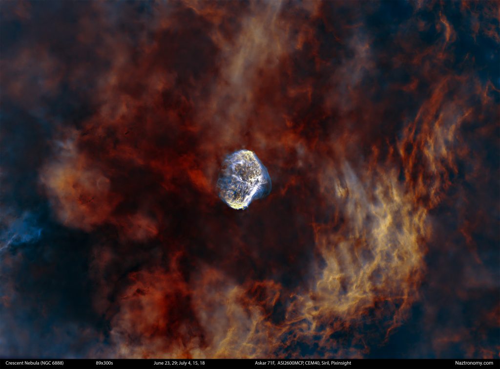 Crescent Nebula in Summer 2025 (Starless)