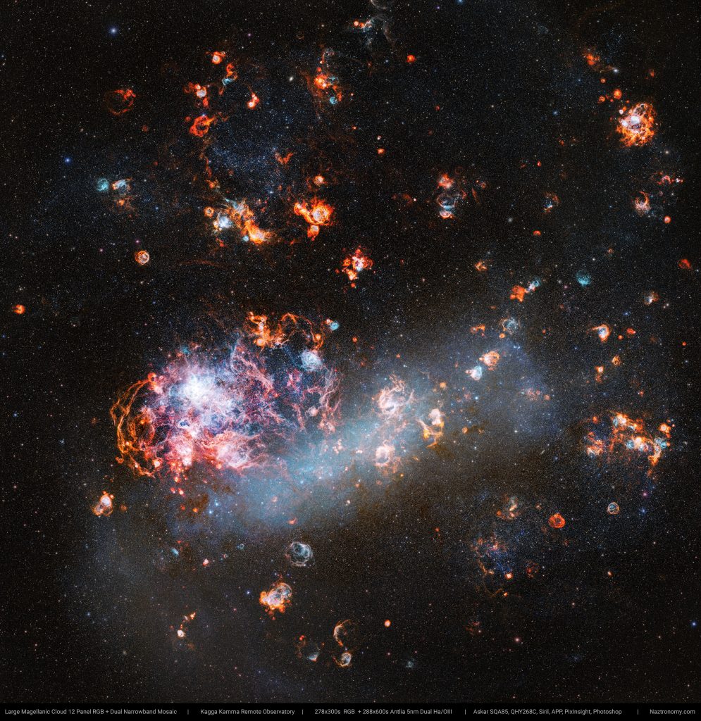 Large Magellanic Cloud in Narrowband – 12 Panel Mosaic