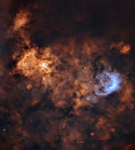 Whirling Dervish Nebula with Banana Nebula