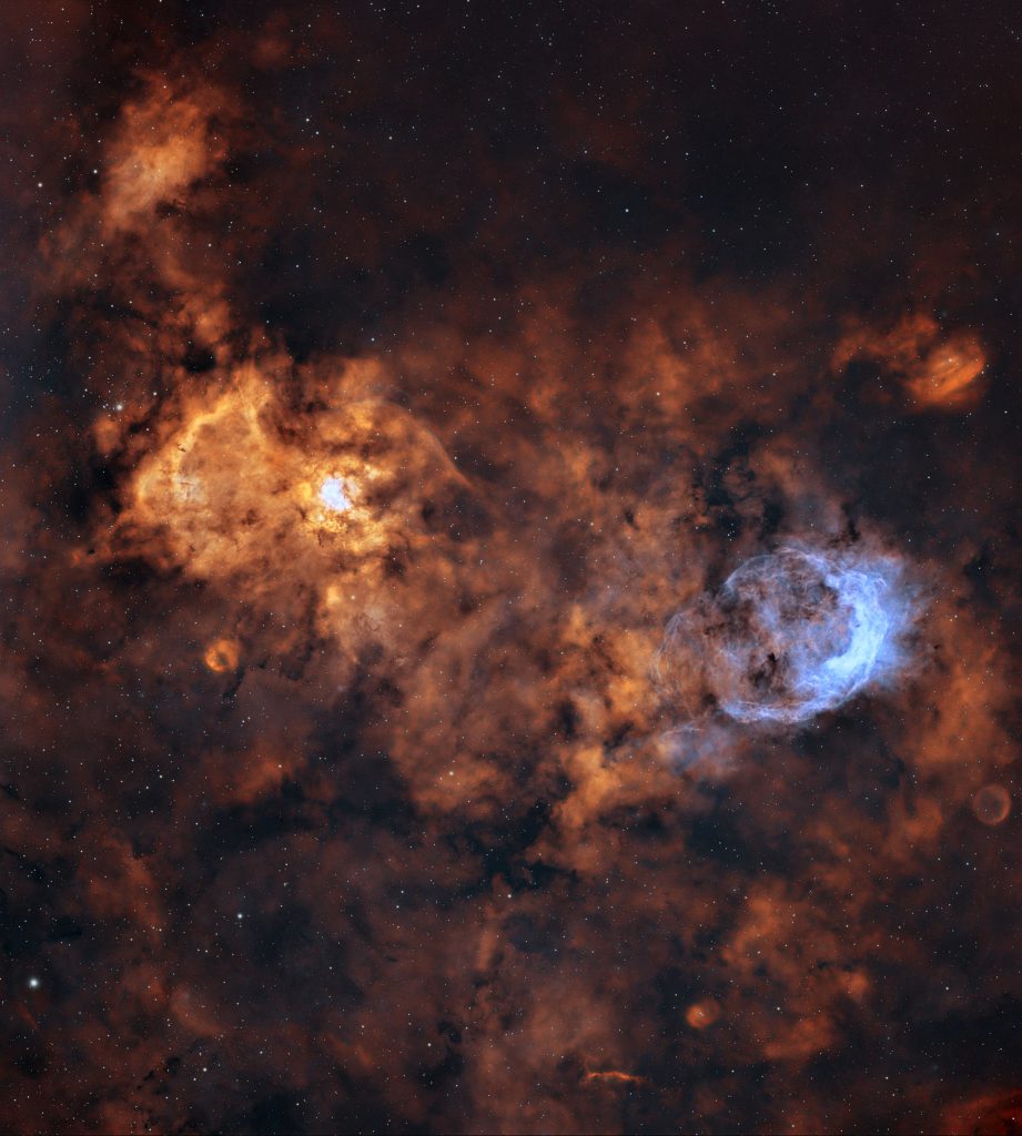 Whirling Dervish Nebula with Banana Nebula